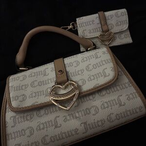 Juicy Couture Beige and Brown Shoulder Bag Set